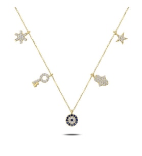 Amour Silver 925 Ayar Gümüş Şans Kolyesi