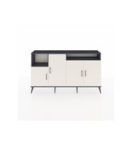 Arges Konsol 5 Raflı 4 Kapaklı 176x30x99 Antrasit-Aytaşı/Antrasit