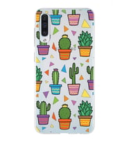 PrintiFy Samsung Galaxy A50S ile Uyumlu 1mm Slim Fit Water Color 4 Baskılı Şeffaf  Kılıf