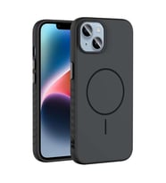 Coverzone iPhone 14 ?le Uyumlu Kamera Lens Korumal? K?l?f Magsafe Uyumlu Kablosuz ?arj �zellikli Tea Silikon Telefon K?l?f? Siyah
