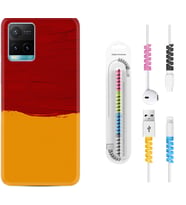 Vivo Y11S Y21S Y20 Y20S Y70 Kılıf Kablo Koruma Spiral Silikon Sarı Kırmızı Boya 1708