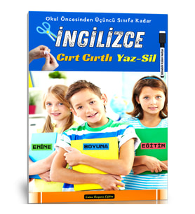 Çocuklara Cırt Cırtlı ve YAZ-SİL ile İNGİLİZCE Öğreten Kitap