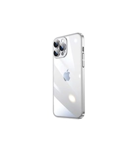 Apple iPhone 14 Pro Uyumlu Kılıf Sert PC Renkli Çerçeveli Zore Riksos Kapak (Gümüş)