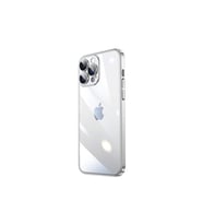 Apple iPhone 14 Pro Uyumlu Kılıf Sert PC Renkli Çerçeveli Zore Riksos Kapak (Gümüş)