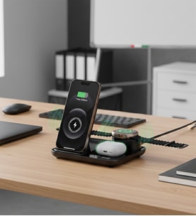 Üçlü Standlı Wireless Şarj Cihazı