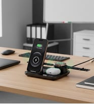Üçlü Standlı Wireless Şarj Cihazı