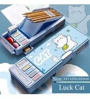 Çok fonksiyonlu kalem kutusu Cat Açık Mavi
