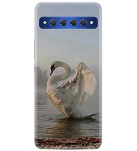 TCL 10 Plus Kılıf Desenli Silikon Swan