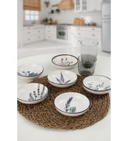 Renkli Çiçek Bahçesi Halka Çerezlik ve Sosluk Seti, 13 cm, 6'lı