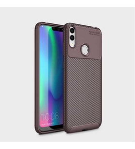 Honor 8C Kılıf Esnek Soft Karbon Tasarım Legion Serisi (Kahverengi)