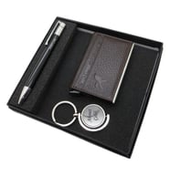 Signator D347 İsme Özel Set - Deri Kartlık + Anahtarlık  + Kalem Seti  İsme Özel Hediyelik Set (Karışık)