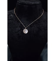 Papatya Silver 925 Ayar Gümüş Sedef Plaka Üzeri Zirkon Taşlı Ay Yıldız Kolye (Rose)