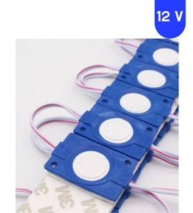 200 Adet 12 Volt 2.4 Watt Kare Mavi Cob Led Modül IP65 1 Paket
