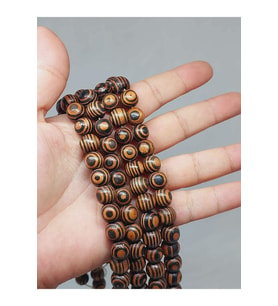 Bileklik Boy Desenli Ahşap Yarım Dizi 10mm (51366) (18CM UZUNLUĞUNDADIR)