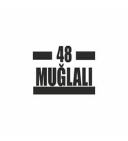 48 Muğlalı Araba Sticker siyah 16x9 CM (Siyah)