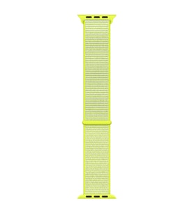 Microsonic Apple Watch SE 2022 44mm Hasırlı Kordon Woven Sport Loop Sarı