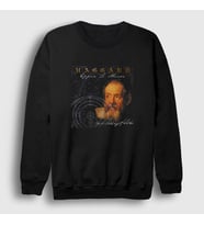 Presmono Unisex Siyah Eppur Si Muove Haggard Sweatshirt 79601tt