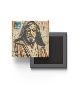 Obi-Wan Kenobi - Baskılı Buzdolap Magneti Kare - 9x9 cm