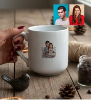 Kişiye Özel Karikatürlü Romantik Sevgililer Kupa Bardak Sevgililer Günü Hediyesi