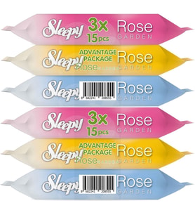 Sleepy Islak Havlu Cep Mendil 15 Yaprak (6 Lı Set) Travel Pk Rose/Garden (2PK*3) 90 Yaprak