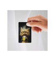 Çirkin Sarı Kedi Temalı Kredi/banka Kartı Kaplama Sticker tekli