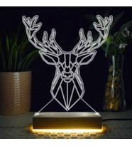 Ren Geyiği Tasarımlı 3d Led Lamba