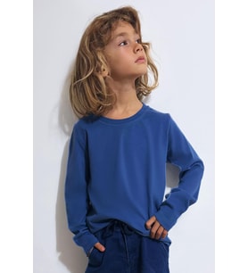 Breeze Erkek Çocuk Uzun Kollu Tişört Basic 5-14 Yaş, İndigo