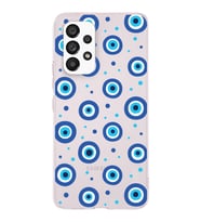 PrintiFy Samsung Galaxy A23 ile Uyumlu 1mm Slim Fit Nazar Boncuğu 1 Baskılı Şeffaf  Kılıf