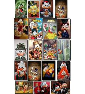 Retro Donald Duck karikatür 29 lu Duvar Posteri 10cm*15cm