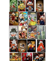 Retro Donald Duck karikatür 29 lu Duvar Posteri 10cm*15cm