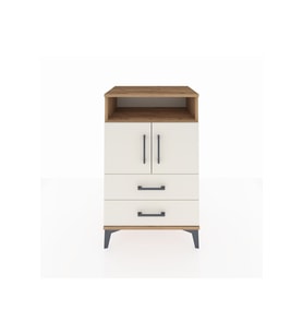 Hyperion Komodin 2 Raflı 2 Çekmeceli 2 Kapaklı 60x44x96 Çam-Aytaşı