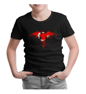 Kartal Ay Yıldız Siyah Çocuk Tshirt
