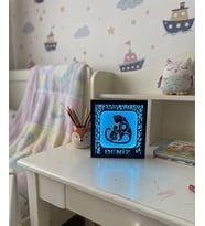 Kişiye Özel İsimli Kedi Temalı Dekoratif LED Gece Lambası