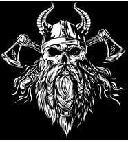 Viking Sticker 5 10x10 cmRenkli Sticker