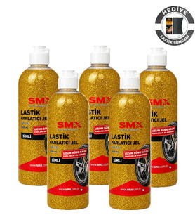 Simli Jel Lastik Parlatıcı 500 Ml + Sünger Hediye 5 Al 3 Öde