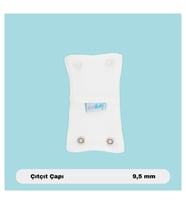 Novibaby Bebek Body Zıbın Uzatma Aparatı (9,5 mm) Çıtçıtlı Ekru %100 Pamuk 12cm