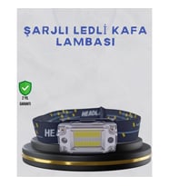 Mey İthalat® Kompakt LED Kafs Feneri USB Şarjlı Manyetik 2 Işık Modlu 215 Lümen
