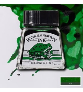 Winsor & Newton Drawing Ink Çizim Mürekkebi 046 Brilliant Green 