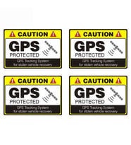 4X GPS Koruma Takip araba Sticker 12CMx8CM Etiket
