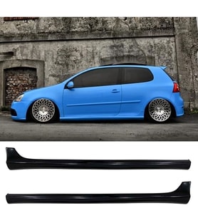 Vw Golf 6 GTI Yan Marşpiyel Seti Plastik 2 Adet Mat Siyah 2009 2010 2011 2012 karlık+ek+bodykit