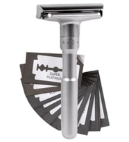 Ayarlanabilir Full Metal Tıraş Makinesi, 20 Adet Platinum Yaprak Jilet