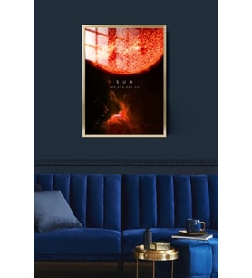 Güneş Gezegen Çerçeveli Metal Poster Tablo
