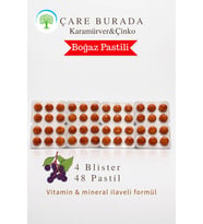 ÇareBurada Karamürver & Çinko Boğaz Pastili 48 Adet