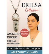 Sertifikalı Çivi Model Amazonit Kuvars Doğal Taş Kolye – Güven ve İlham Verir (Çok Renkli)