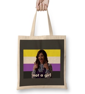 Nonbinary Janet Not A Girl The Good Place Bez Çanta Uzun Saplı
