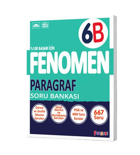 Fenomen Yayıncılık 2024-2025 Müfredat Yeni Nesil 6.Sınıf B Serisi Paragraf Soru Bankası (Çok Renkli)