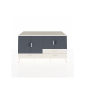 Kronos Konsol 5 Raflı 3 Çekmeceli 4 Kapaklı 176x59x99 Aytaşı-Antrasit/Aytaşı