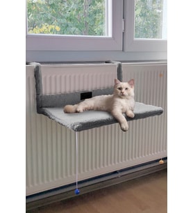 Yumuşak Polar Peluş Kedi Radyatör Yatağı, Rahat ve Sıcak Tutucu