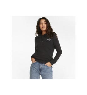 Puma Ess+ Embroidery - Kadın Siyah Kapüşonlu Spor Sweatshirt - 848332 01