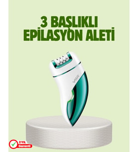 Çok Fonksiyonlu Epilatör 600Mah 90 Dakika Kullanım Led Metal Başlık Su Geçirmez